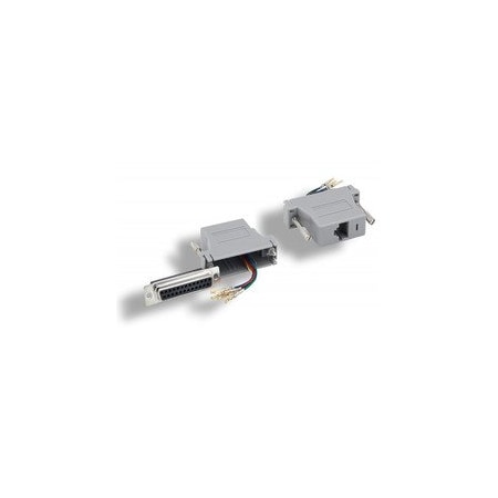 Cable Wholesale Modular Adapter, Gray, DB25 Female to RJ45 31D3-37400